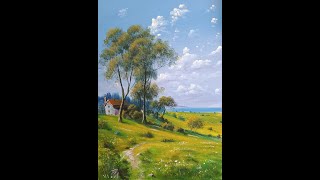 Manzara Akrilik Boya Landscape Painting [upl. by Charles]