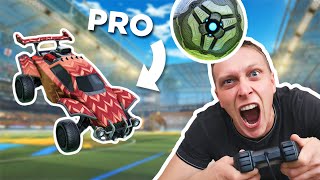 Tricking toxic Rocket League players into 1v1ing a Pro episode 2 [upl. by Shandeigh]