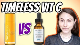 Timeless Skin Care Vitamin C serum vs Skinceuticals CE ferulic  Dr Dray [upl. by Tengler]