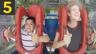 5 Funny Slingshot Ride Moments [upl. by Ralat]