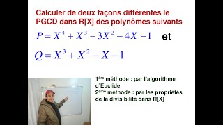 PGCD de deux polynômes Exercice 02 [upl. by Maloy]