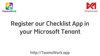 Register our Checklist App in your Microsoft Tenant [upl. by Namrak]