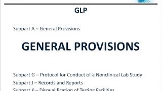 21CFR Part 58 The Good Laboratory Practices GLP Regulation [upl. by Aholah]