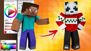 How To Create A Custom Minecraft Skin EASY [upl. by Bautram]