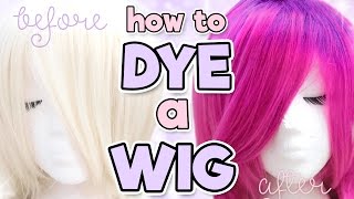 HOW TO DYE A SYNTHETIC WIG  Alexas Wig Series 7 [upl. by Tab744]