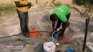 Installing Water Pump Inside Borehole [upl. by Zebadiah]