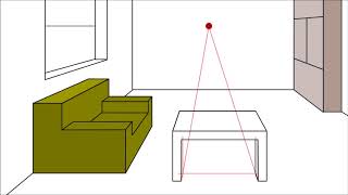 Prospettiva Centrale 5 ARREDARE una STANZA  ROOM FURNITURE in PERSPECTIVE [upl. by Orteip]