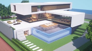 Minecraft Tutorial  Modern House  Gracium  Modern City 13 [upl. by Nagem]