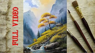 Manzara Akrilik Boya  Landscape Painting [upl. by Nairrad180]