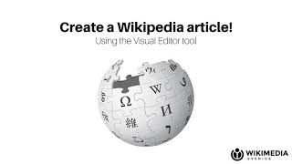 Create a Wikipedia article using Visual Editor [upl. by Tilden]