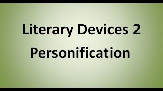 Personification Literary Device [upl. by Amuh]