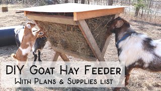 DIY Goat Hay Feeder  Supplies list amp Instructions [upl. by Ecienaj492]