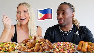 Trying FILIPINO FOOD for the FIRST TIME [upl. by Aurelia]