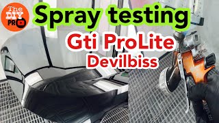 Gti ProLite DEVILBISS actual clearcoat finish  spray gun testing review [upl. by Willms]