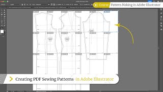 Creating PDF sewing patterns  Digital pattern making tutorial [upl. by Nnylatsyrk]