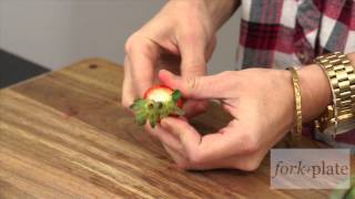 How To Hull a Strawberry with a Straw Remove the Stem [upl. by Retsevlis]