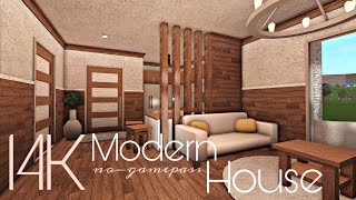 BLOXBURG 14K MODERN HOUSE  NOGAMEPASS [upl. by Yluj]