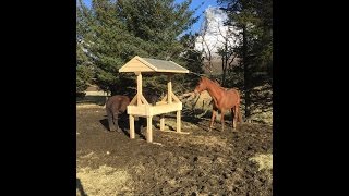 Building a horse hay feeder  Simple build [upl. by Ainav]