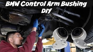 BMW E46 Control Arm Bushing ReplacementDIY [upl. by Ennaoj114]