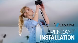 How to Install a Chain Link Pendant Light  Canarm [upl. by Corrianne65]