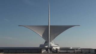 Time Lapse Milwaukee Art Museum  Calatrava  Burke Brise Soleil  HD [upl. by Smallman]