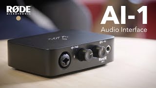 Introducing the RØDE AI1 Studio Quality Audio Interface [upl. by Aitercul]