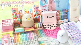 Huge school supplies haul ✨ stationery giveaway 2021 [upl. by Isabella]