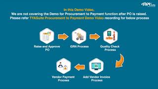 Vendor Supplier Management Software  Features amp Demo  TYASuite [upl. by Parrie]