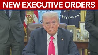 President Trump signs new executive orders [upl. by Idieh]