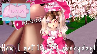 How to get 10k everyday in royale high No multipliers my farming routine [upl. by Baker]