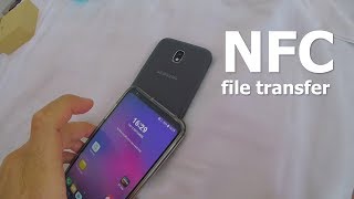 Photo Transfer between 2 Android Phones via NFC Android Beam LG V30 amp Samsung J5 [upl. by Beitz373]