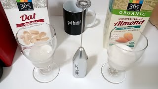 Oat Milk vs Almond Milk part 2 Frothing Test [upl. by Amat]