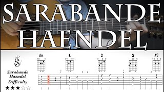 Sarabande Haendel  Classical Guitar Tutorial [upl. by Orion]