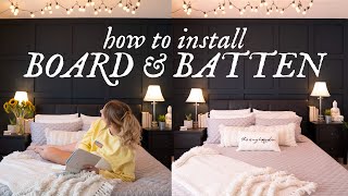 How to Install Wainscoting  DIY Board and Batten [upl. by Rimas]