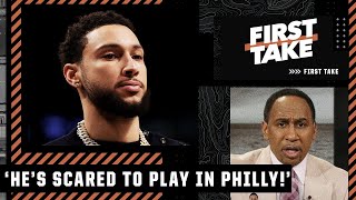 Stephen A goes on a rant about Ben Simmons still being out Hes scared to play in Philly [upl. by Manda]