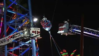 2 teens rescued from Kissimmee slingshot ride after cable breaks [upl. by Hehre]