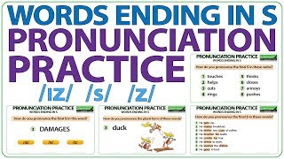 English Pronunciation Practice  How do you pronounce words ending in S [upl. by Enelyaj218]