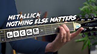 NOTHING ELSE MATTERS Guitar Lesson Tutorial Metallica Fingerstyle Songs [upl. by Leamhsi439]