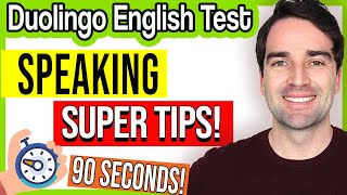 Duolingo English Test Speaking for 90 Seconds  Super Tips and Practice Questions  Study for DET [upl. by Ocram721]