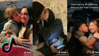 Swerving his kisses prank TikTok compilations [upl. by Ailimaj]