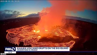 Hawaiis Kilauea volcano erupts again [upl. by Northrup555]