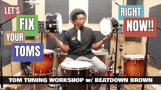 TUNE YOUR TOMS QUICK amp EASY  TOM TUNING WORKSHOP [upl. by Hertz43]