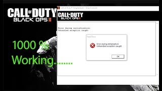 Working 2022 How To Fix Error During Initialization Unhandled exception in Call of duty Black Ops 2 [upl. by Hills542]