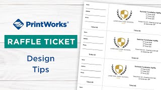 PrintWorks Raffle Ticket Design Tips [upl. by Nnylaj31]