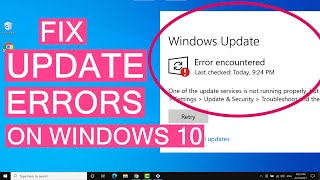 How To Fix All Windows 10 Update Errors  Fix Error Encountered [upl. by Anaile]