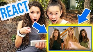 Sierra amp Olivia REACT to quotSNEAK OUTquot by Davis Sisters [upl. by Annaiel]