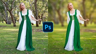 How To Blur Backgrounds in Photoshop FAST amp EASY [upl. by Brocky531]