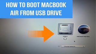 HOW TO BOOT MACBOOK AIR FROM USB DRIVE [upl. by Aeslahc]