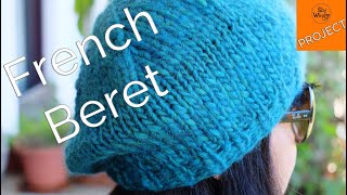 Super easy French Beret knitting pattern ideal for beginners  So Woolly [upl. by Whitcomb]