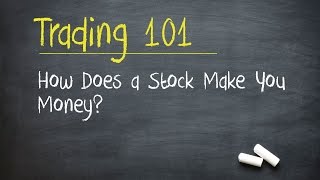 Trading 101 How Does a Stock Make You Money [upl. by Gnouv]